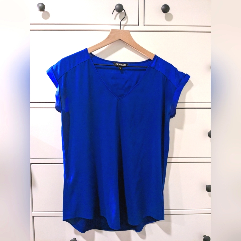 Express Royal Blue Blouse Size Medium